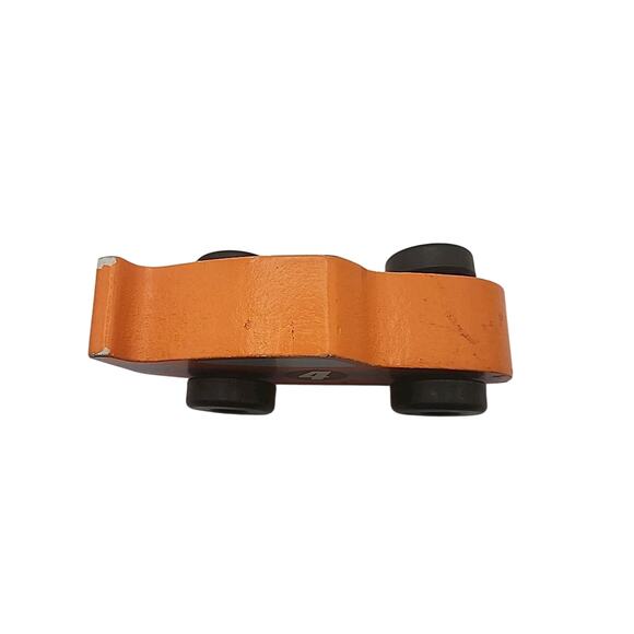 Wooden Toy Cars Lot of 2 Orange Race Car #4 & White Ambulance Pretend Play - Picture 10 of 11